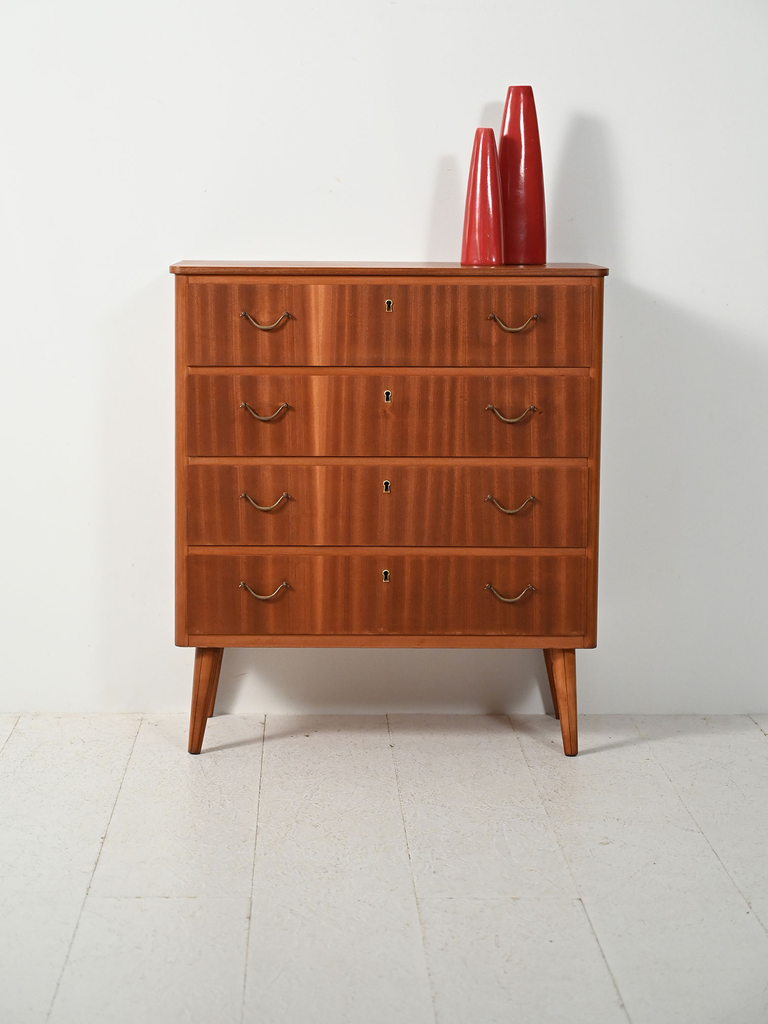 Scandinavian mahogany chest of drawers 1950s-60s | Casafika