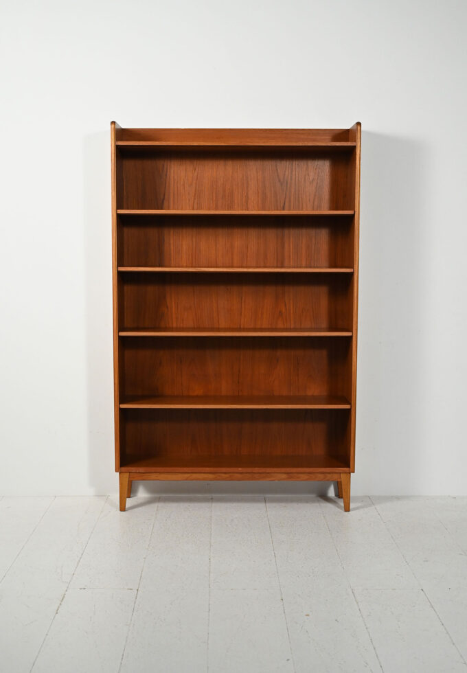 Scandinavian teak bookcase by Ferdinand Lundquist, 1960s-b