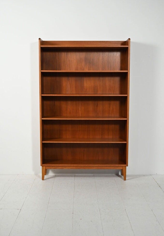 Scandinavian teak bookcase by Ferdinand Lundquist, 1960s-b