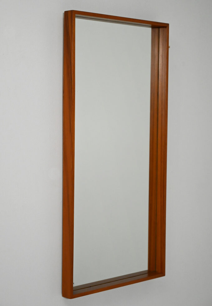 Specchio svedese in teak anni 50–60-a