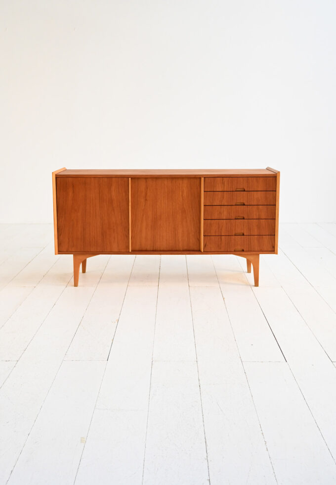 Sideboard scandinavo teak e pino anni ’60-b