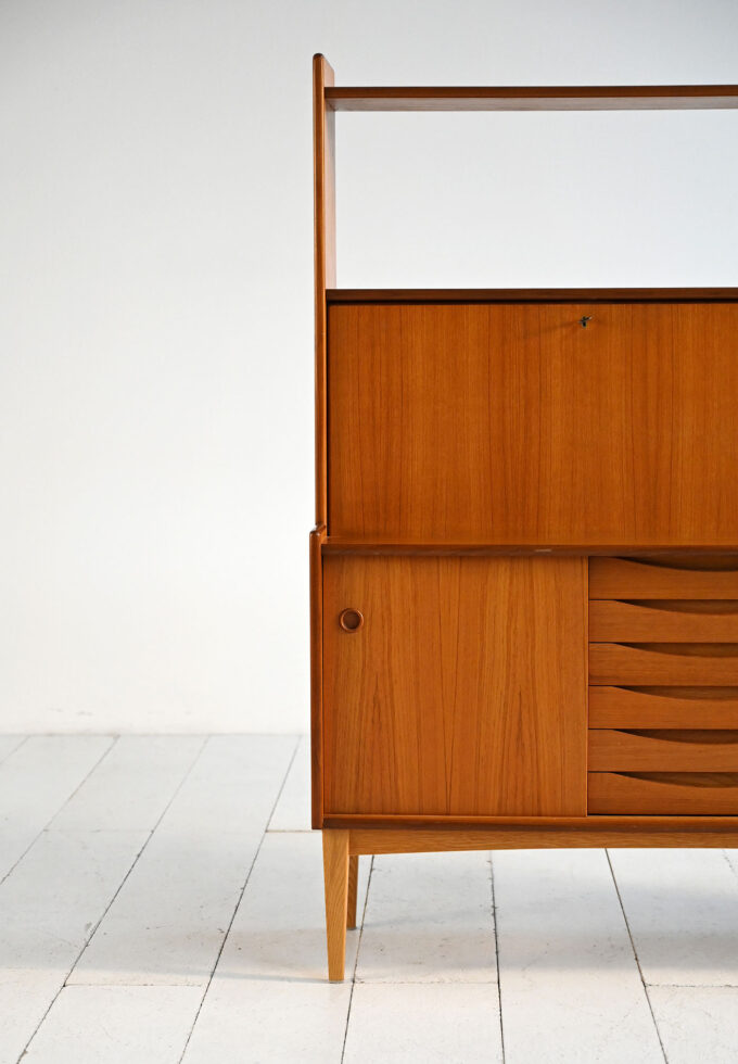 Bränntorps bookcase with writing desk 1950s-b
