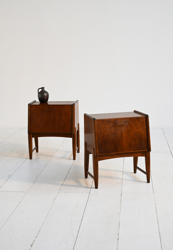 Comodini in teak A. Chr. Laursen, Danimarca anni ’50-f
