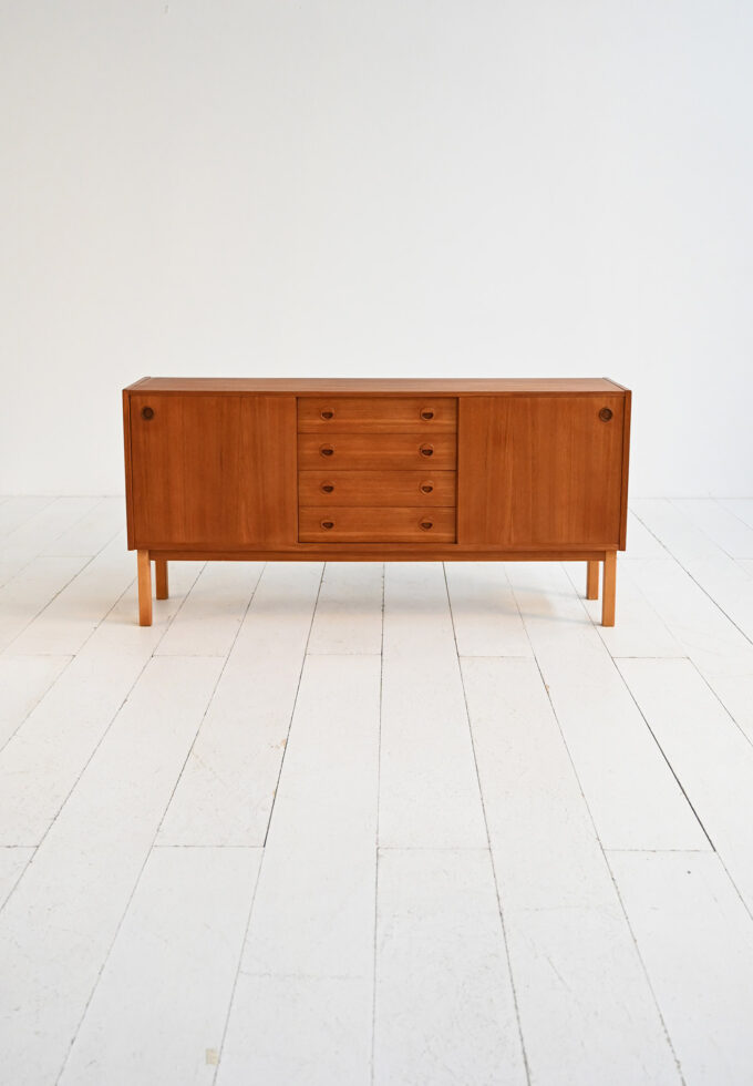 Sideboard anni ’60 in teak scandinavo-c