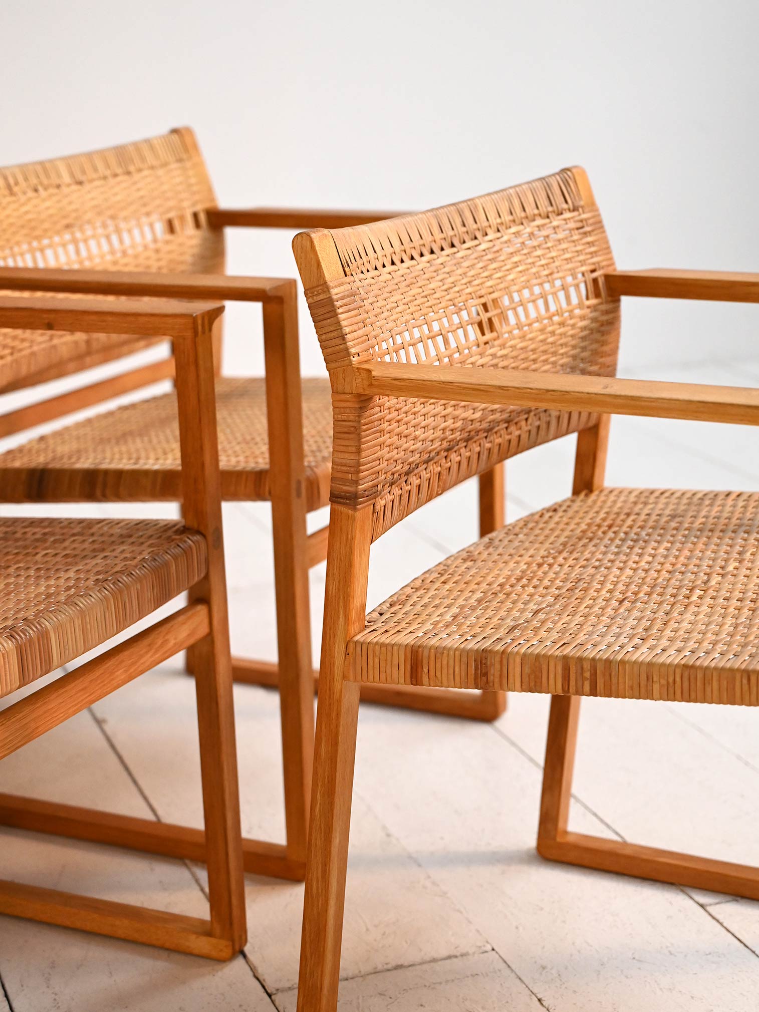 Chairs "model BM62" Børge Mogensen 50s-i "BM62 model" chairs by Børge Mogensen, 1950s-i