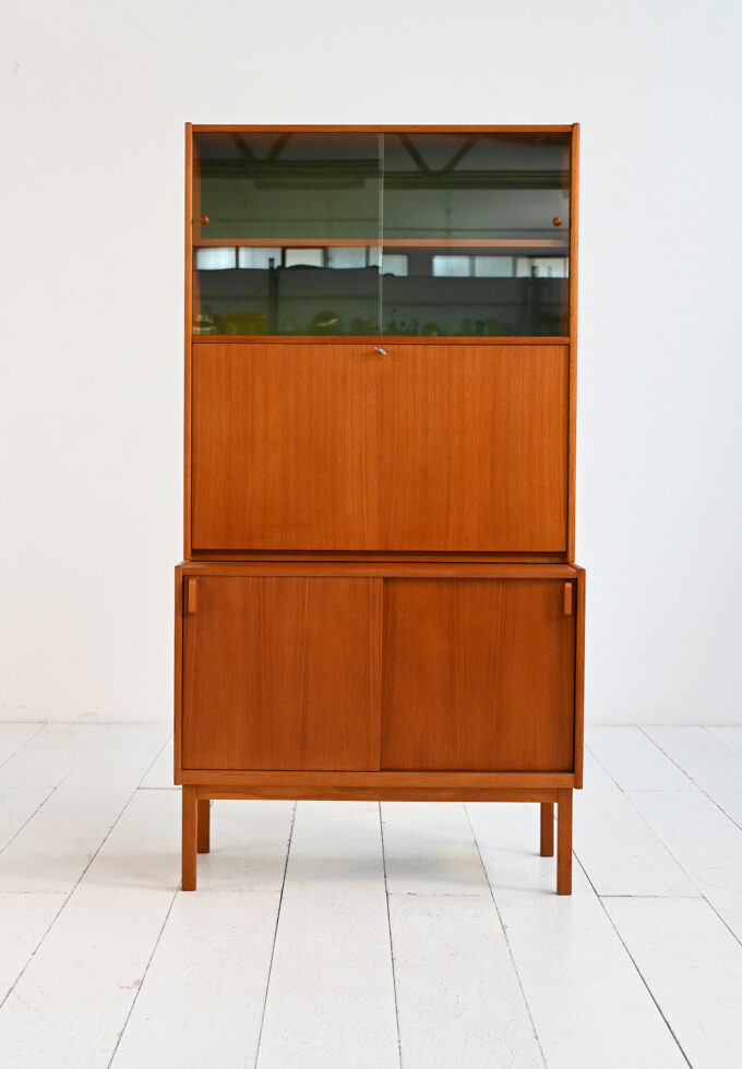 Bookcase by Erik Wørts for Bodafors with bar cabinet, 1960s-a