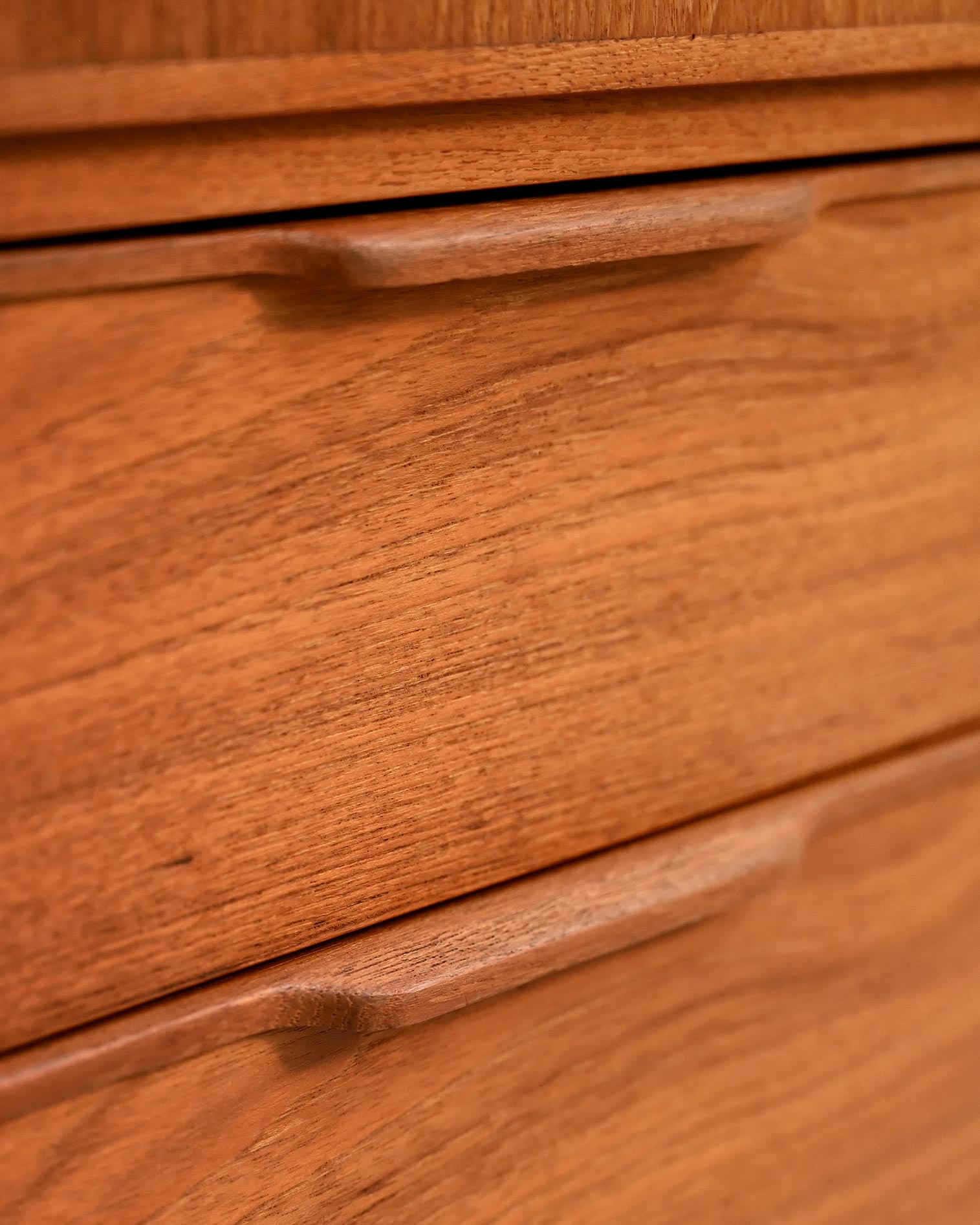 Cabinet scandinavo teak cassetti 50/60s-h Cabinet scandinavo in teak con cassetti, anni ’50/’60-h