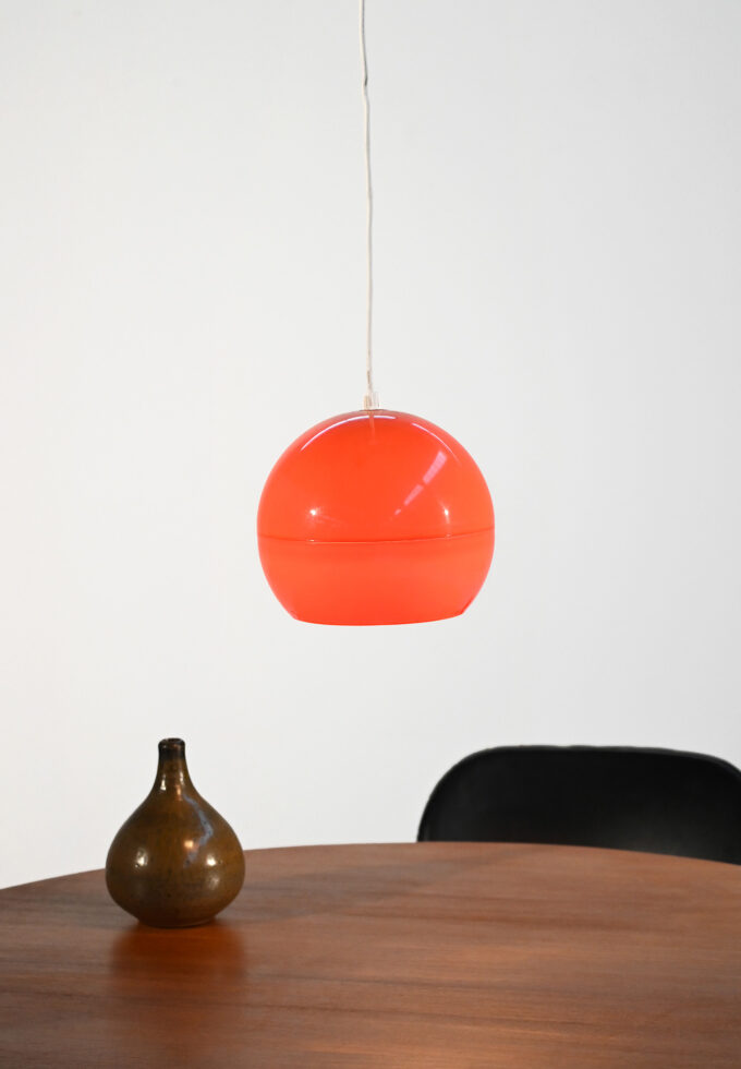 Lampada da soffitto in stile Space Age arancio, anni 60-a