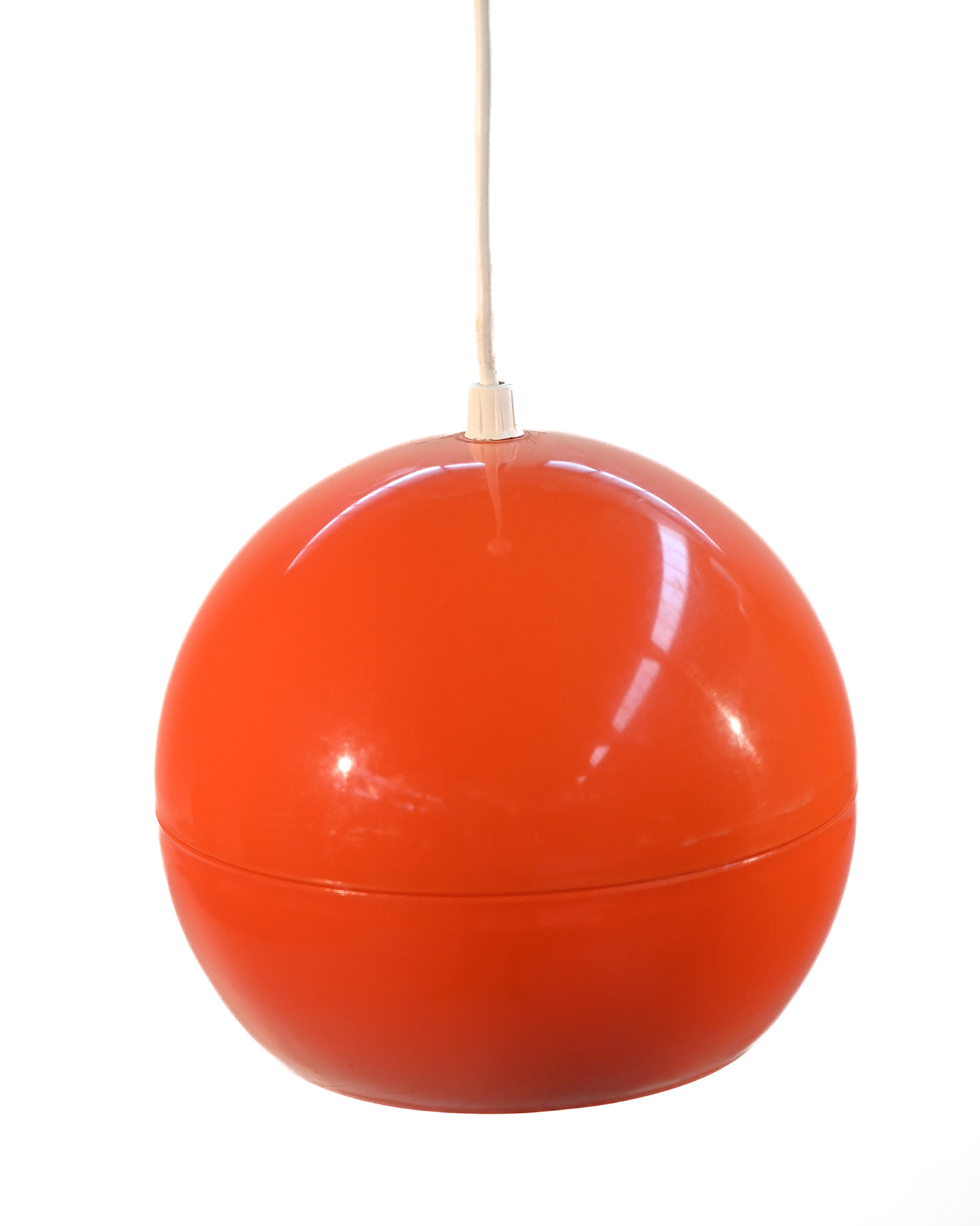 Lampada soffitto Space Age arancio 60s-g Lampada da soffitto in stile Space Age arancio, anni 60-g
