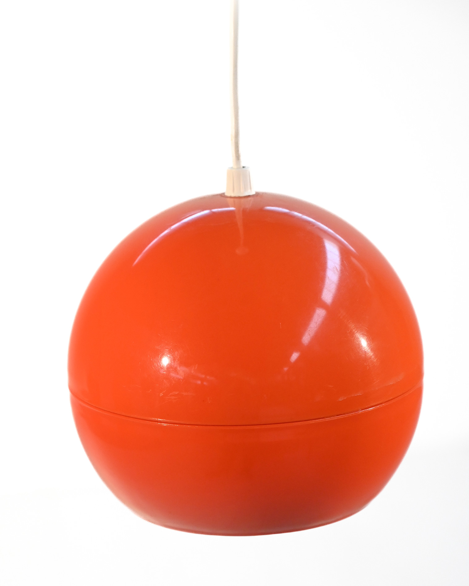 Lampada soffitto Space Age arancio 60s-h Lampada da soffitto in stile Space Age arancio, anni 60-h