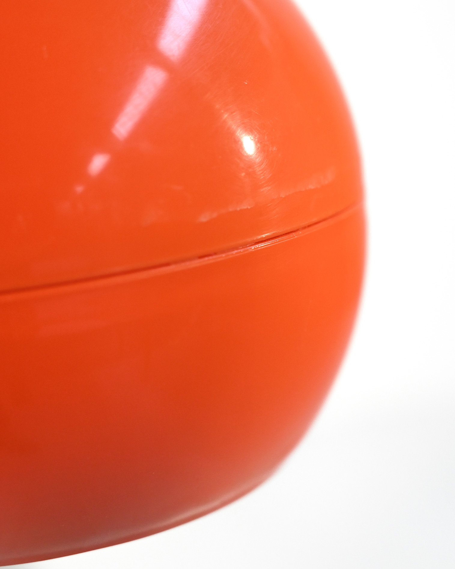 Lampada soffitto Space Age arancio 60s-i Lampada da soffitto in stile Space Age arancio, anni 60-i