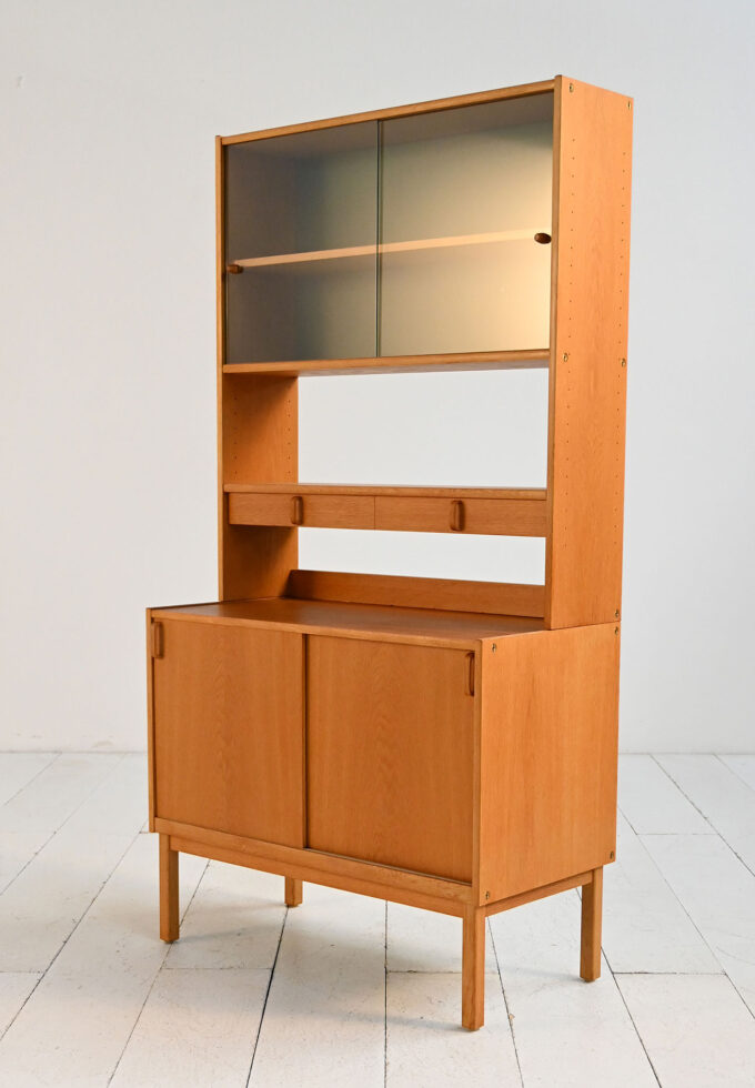 Libreria di Bertil Fridhagen per Bodafors con vetrinetta, 1964-a_