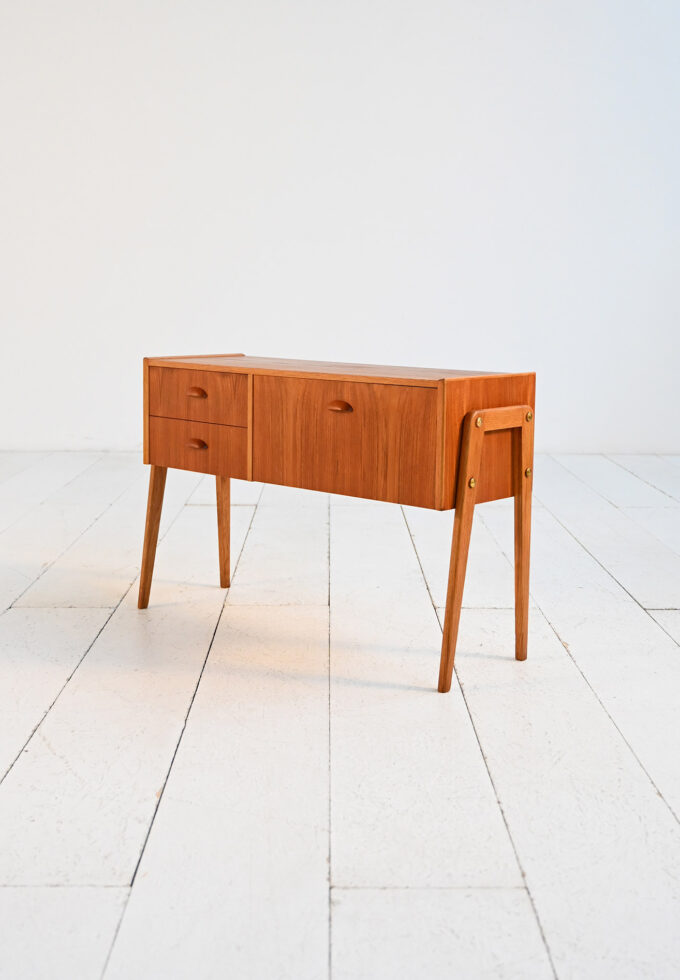 Mobile da ingresso scandinavo in teak, anni ’60-a_