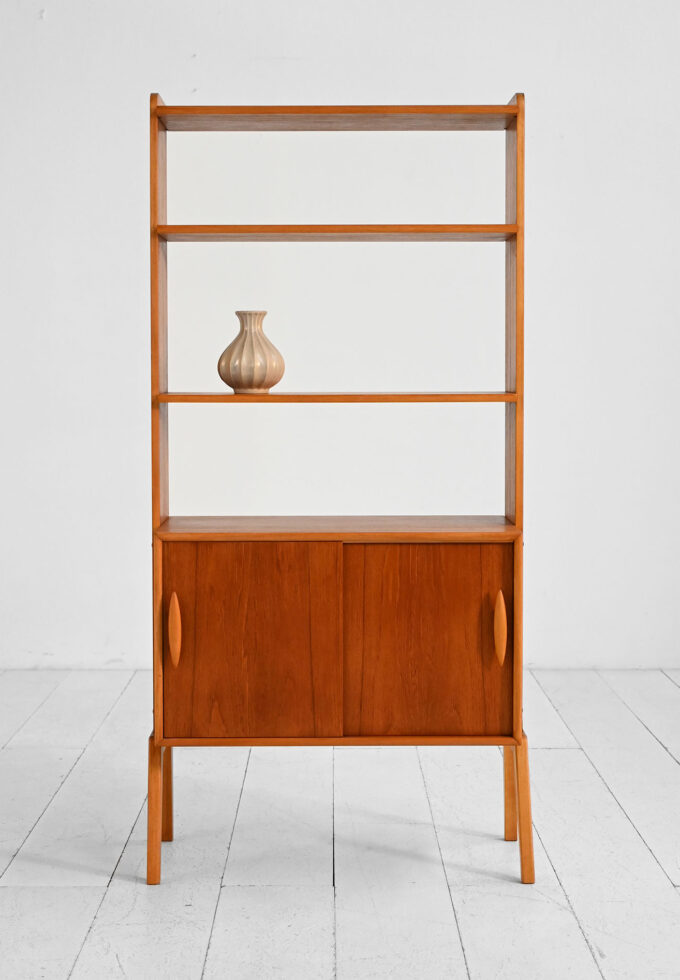 Libreria scandinava in teak, anni ’50/’60-a