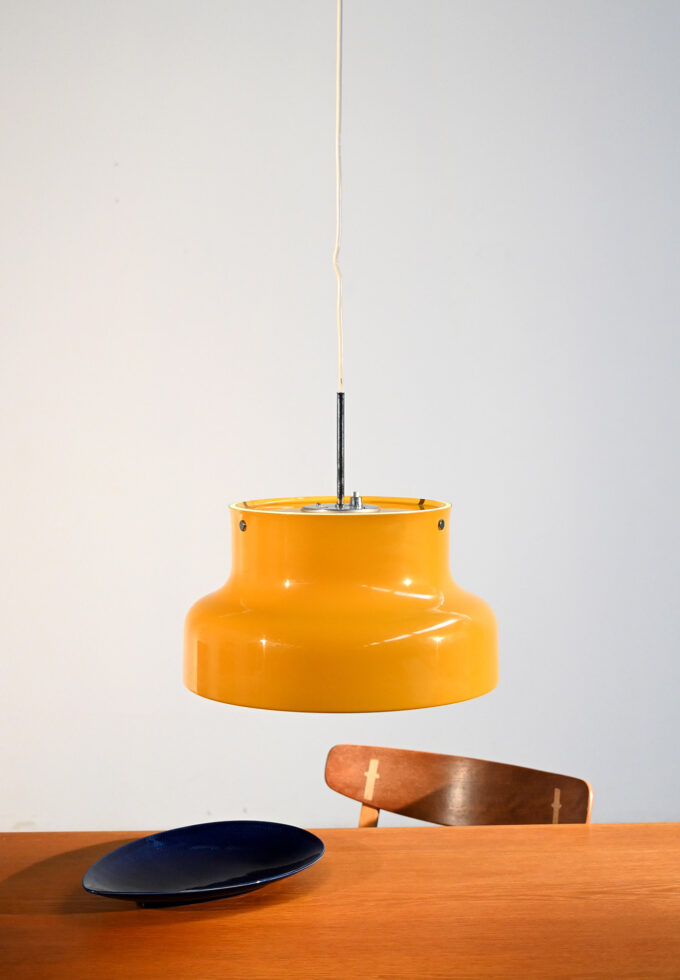 Yellow "Bumling" lamp by Anders Pehrson for Ateljé Lyktan, 1960s-c