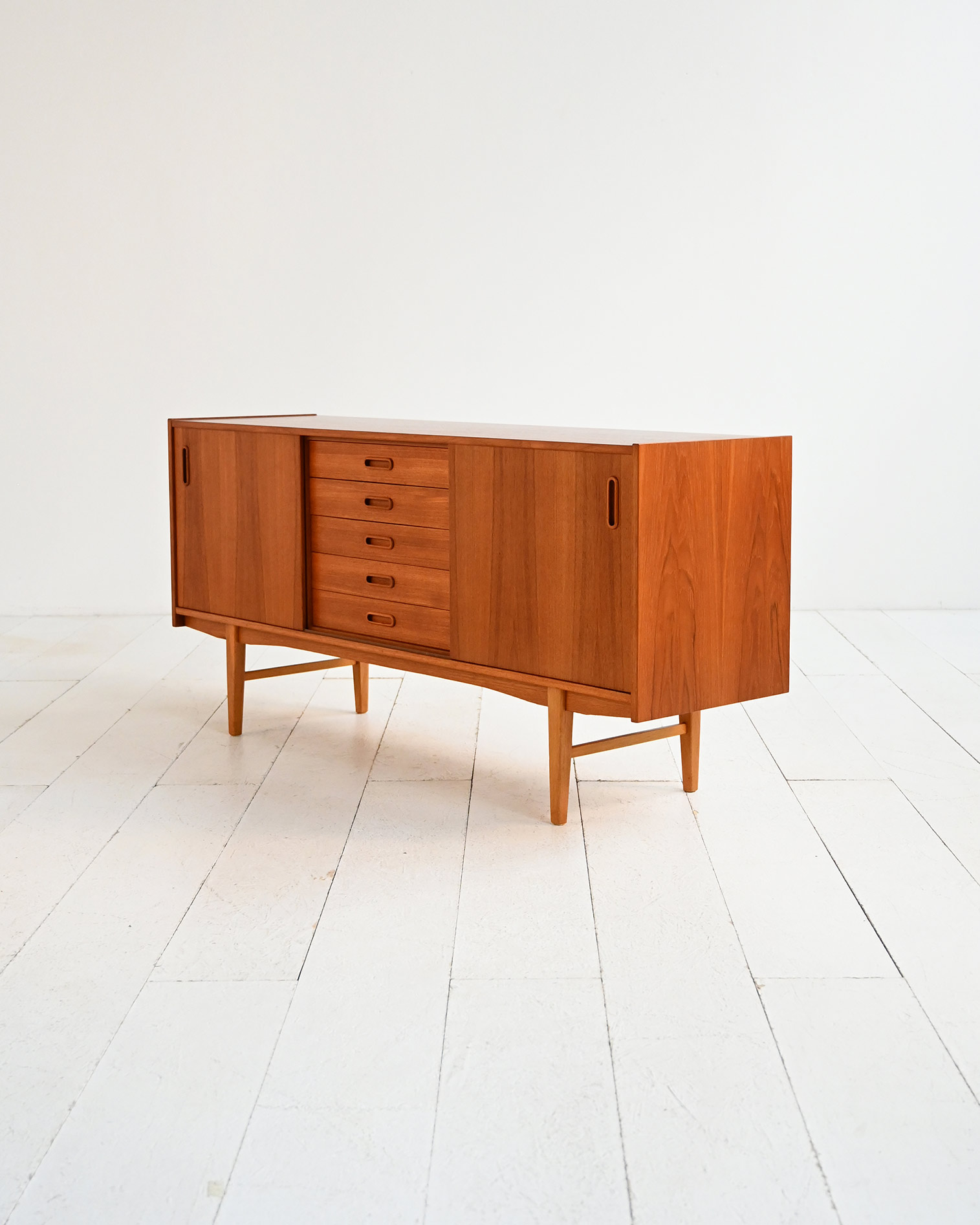Scandinavian sideboard teak oak 50-60s-d Scandinavian teak and oak sideboard, 1950s-60s-d
