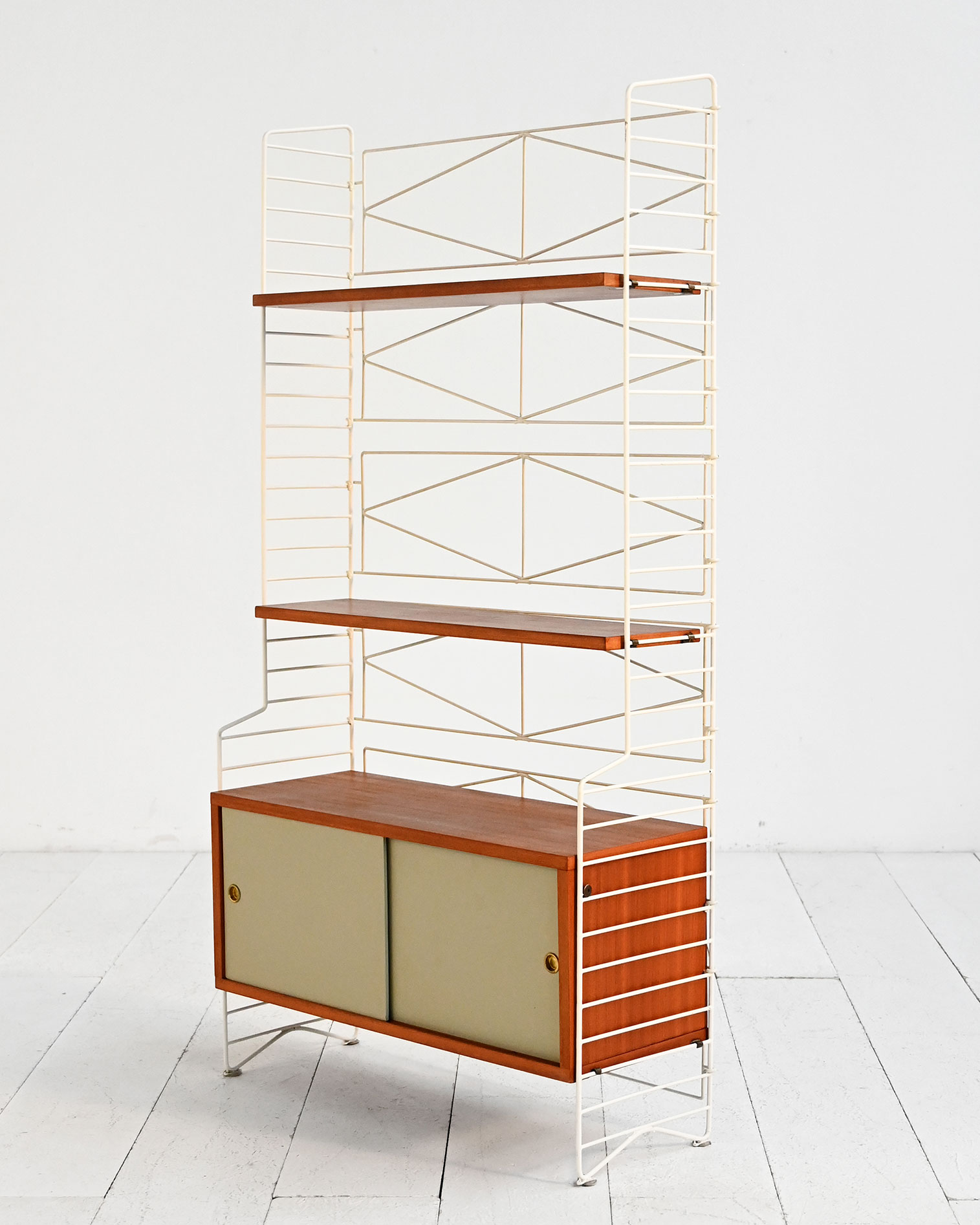 Libreria modulare freestanding in stile String anni ’60-a
