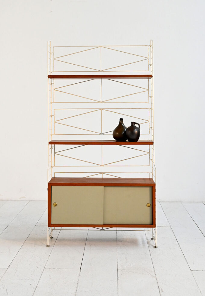 String style 1960s-c freestanding modular bookcase.