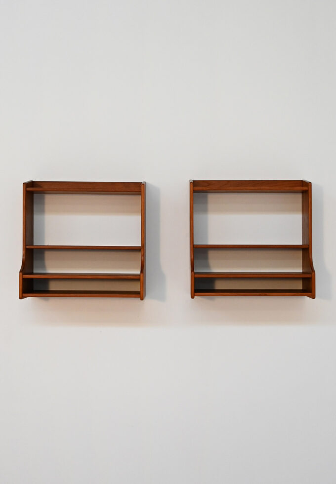 Comodini sospesi in teak Scandinavia anni ’60-b