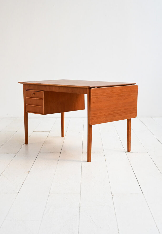 Desk with teak flap 1960s-b