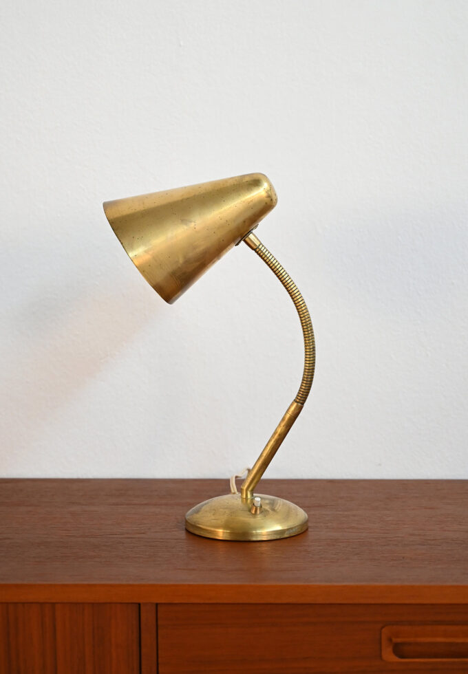 Lampada da tavolo scandinava in ottone, anni ’50-a_