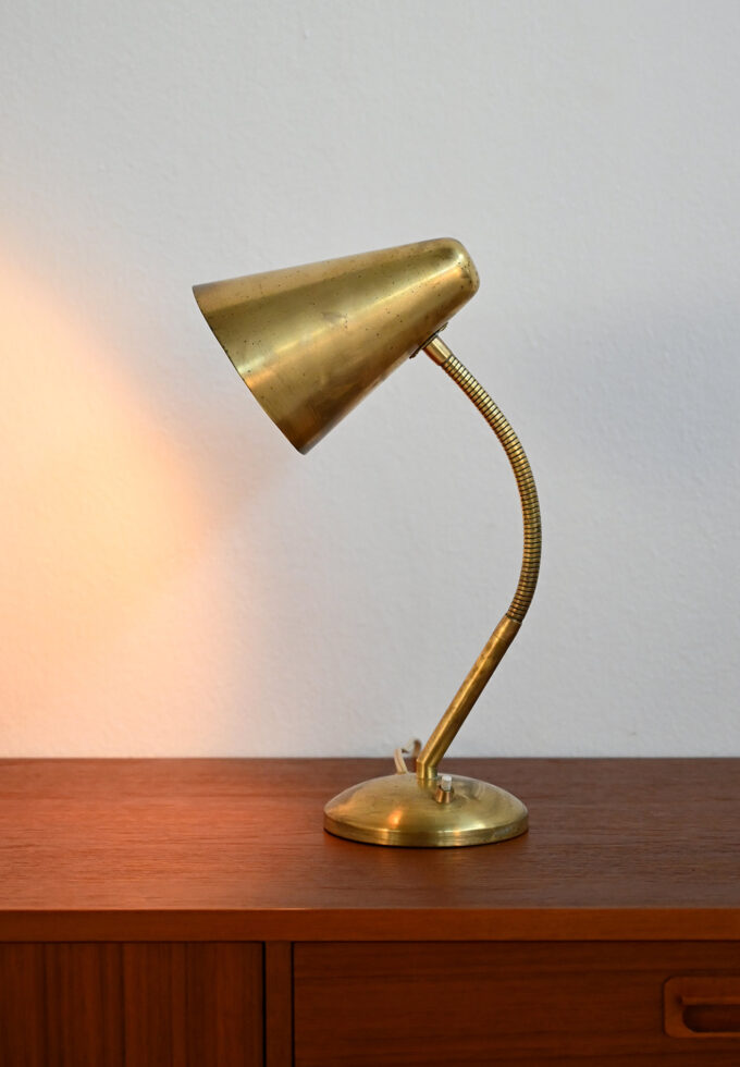 Scandinavian brass table lamp, 1950s-b
