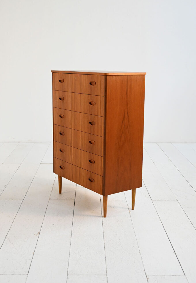 Vintage Scandinavian teak sextinaire, 1960s-b
