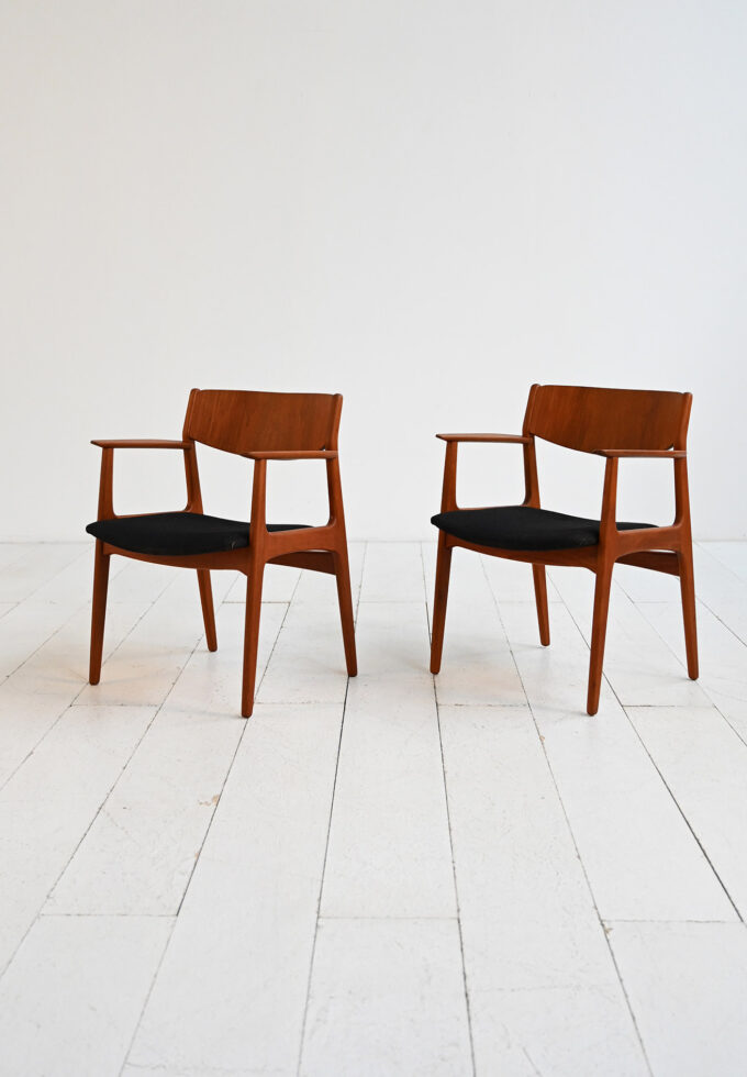Pair of armchairs by Henning Kjærnulf for Sorø Stolefabrik, 1960s-b