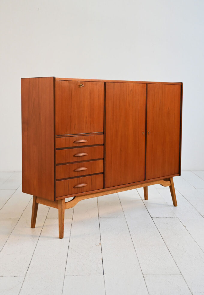 Highboard danese in teak e mogano, anni ’50-a_