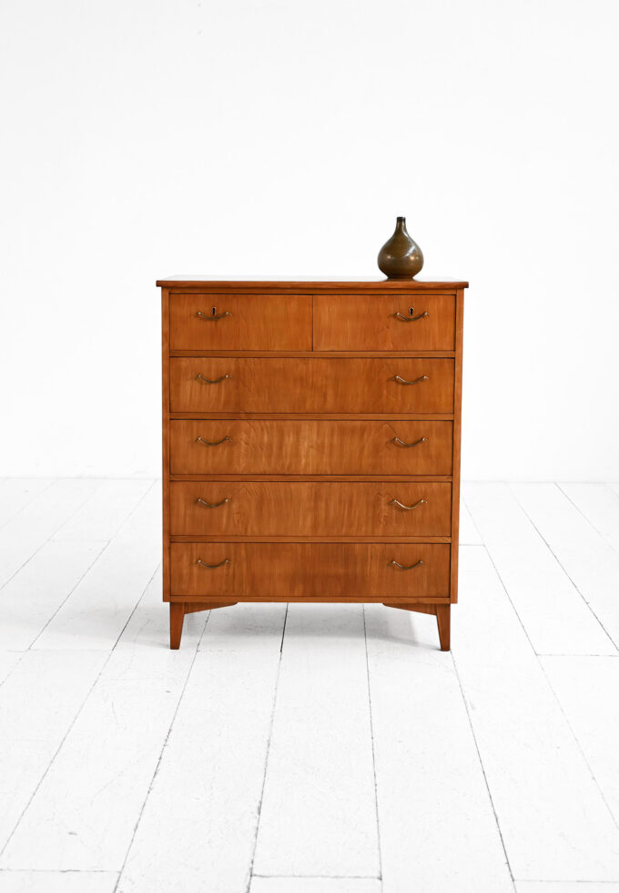 Cassettiera scandinava in teak anni ’60-a